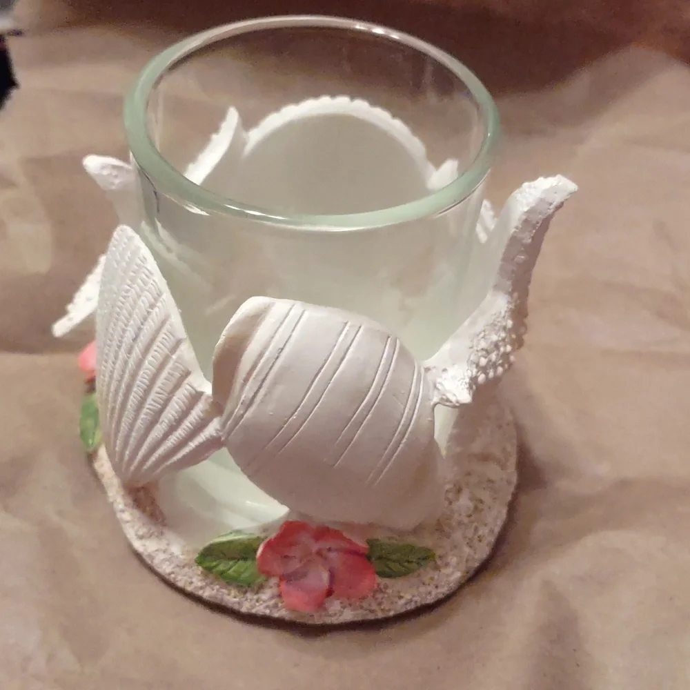 Yankee Candle Votive Candle Holders, Seashells & Starfish, Set of 2